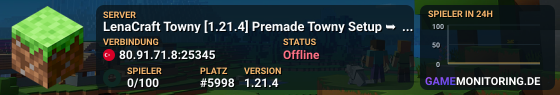 LenaCraft Towny [1.21.4] Premade Towny Setup ➥ NitroSetups
