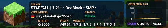 STARFALL | 1.21+ • OneBlock • SMP •