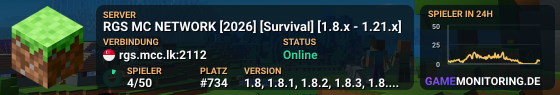 RGS MC NETWORK [2026] [Survival] [1.8.x - 1.21.x]