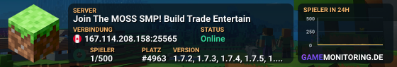 Join The MOSS SMP! Build Trade Entertain
