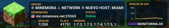 ✲ MINEMORA ⚔ NETWORK ✲ NUEVO HOST: MIAMI