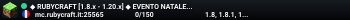 ◆ RUBYCRAFT [1.8.x - 1.20.x] ◆ EVENTO NATALE 2025