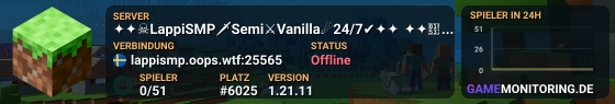 ✦✦☠LappiSMP🗡Semi⚔Vanilla☄24/7✔✦✦ ✦✦🔱Crossplay🏹Cracked🏰1.21.11🍖✦✦