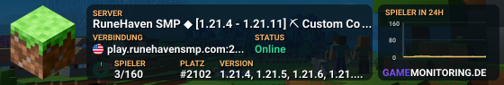 RuneHaven SMP ◆ [1.21.4 - 1.21.11] ⚔ RPG Progression • ★ Rewards • ✦ Events