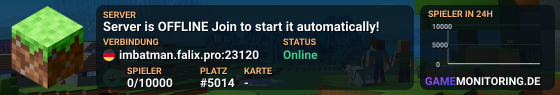 Server is OFFLINE Join to start it automatically!