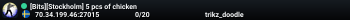 [Bits][Stockholm] 5 pcs of chicken