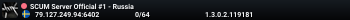 SCUM Server Official #1 - Russia