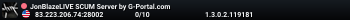 JonBlazeLIVE SCUM Server by G-Portal.com