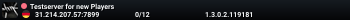 Testserver for new Players