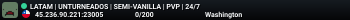 LATAM | UNTURNEADOS | SEMI-VANILLA | PVP | 24/7