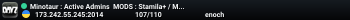 Minotaur : Active Admins  MODS : Stamila+ / More Loot