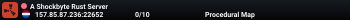 A Shockbyte Rust Server