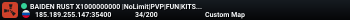 BAIDEN RUST X1000000000 |NoLimit|PVP|FUN|KITS|RU|EU|AIM|BED|BRO