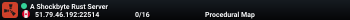 A Shockbyte Rust Server