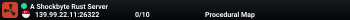 A Shockbyte Rust Server