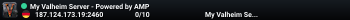 My Valheim Server - Powered by AMP