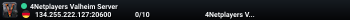 4Netplayers Valheim Server