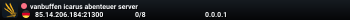 vanbuffen icarus abenteuer server