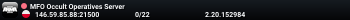 MFO Occult Operatives Server