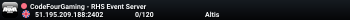 CodeFourGaming - RHS Event Server