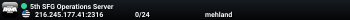 5th SFG Operations Server