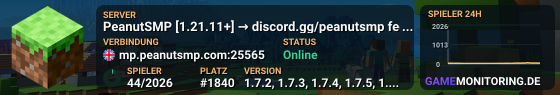 PeanutSMP [1.21.11+] → discord.gg/peanutsmp crunchy peanut butter builds character.