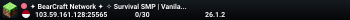 ✦ BearCraft Network ✦ ✧ Survival SMP | Vanila | Friendly