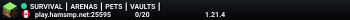 SURVIVAL ┃ ARENAS ┃ PETS ┃ VAULTS ┃