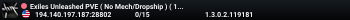Exiles Unleashed PVE ( No Mech/Dropship ) ( 10xLoot/Skills )