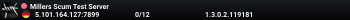 Millers Scum Test Server