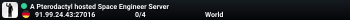 A Pterodactyl hosted Space Engineer Server