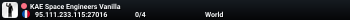 KAE Space Engineers Vanilla