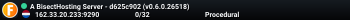 A BisectHosting Server - d625c902 (v0.6.0.26518)