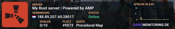My Rust server | Powered by AMP