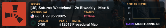 [US] Saturn's Wasteland - 2x Biweekly | Max 6
