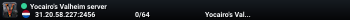 Yocairo's Valheim server
