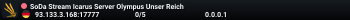 SoDa Stream Icarus Server Olympus Unser Reich