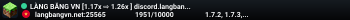 LÀNG BĂNG VN [1.17x ⇨ 1.26x ] discord.langbangvn.net