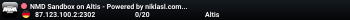 NMD Sandbox on Altis - Powered by niklasl.com - Lorenz Services