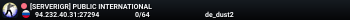 [SERVERIGR] PUBLIC INTERNATIONAL