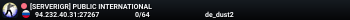 [SERVERIGR] PUBLIC INTERNATIONAL