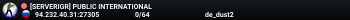 [SERVERIGR] PUBLIC INTERNATIONAL