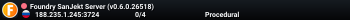 Foundry SanJekt Server (v0.6.0.26518)
