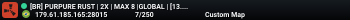 [BR] PURPURE RUST | 2X | MAX 8 |GLOBAL | [13.06.26]
