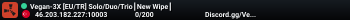 Vegan-3X [EU/TR] Solo/Duo/Trio┃New Wipe┃