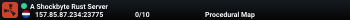A Shockbyte Rust Server