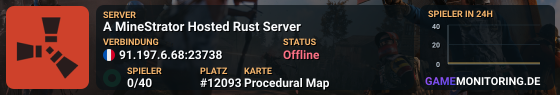 A MineStrator Hosted Rust Server