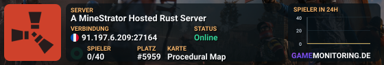 A MineStrator Hosted Rust Server