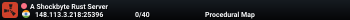 A Shockbyte Rust Server