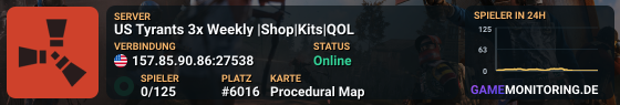 US Tyrants 3x Weekly |Shop|Kits|QOL